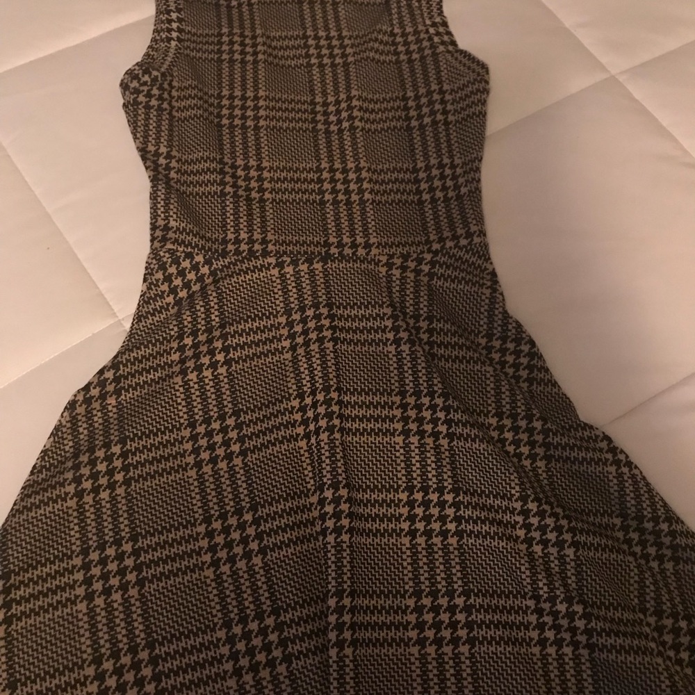 Vintage houndstooth papaya dress